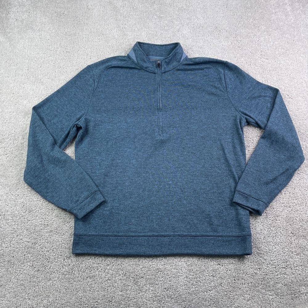 Johnnie-o Sweatshirt Mens Medium Blue Reflex Fleece Half Zip Pullover Golf